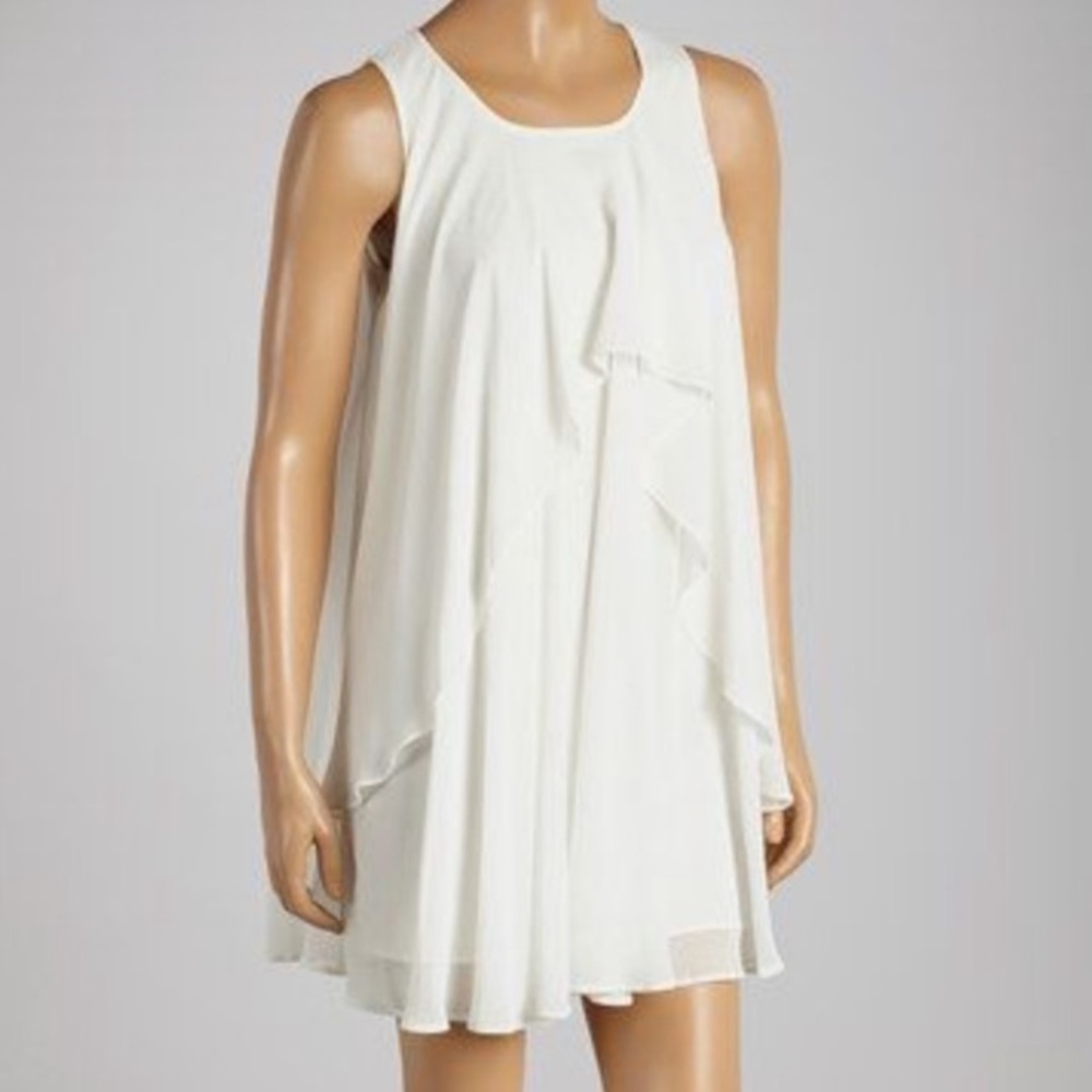 White Shift Swing Dress